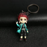 3D Anime Keychains Backpack Demon Slayer Pendant Kamado Tanjirou Nezuko Zenitsu