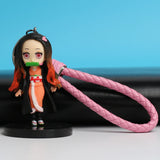 3D Anime Keychains Backpack Demon Slayer Pendant Kamado Tanjirou Nezuko Zenitsu