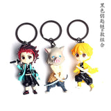 3D Anime Keychains Backpack Demon Slayer Pendant Kamado Tanjirou Nezuko Zenitsu