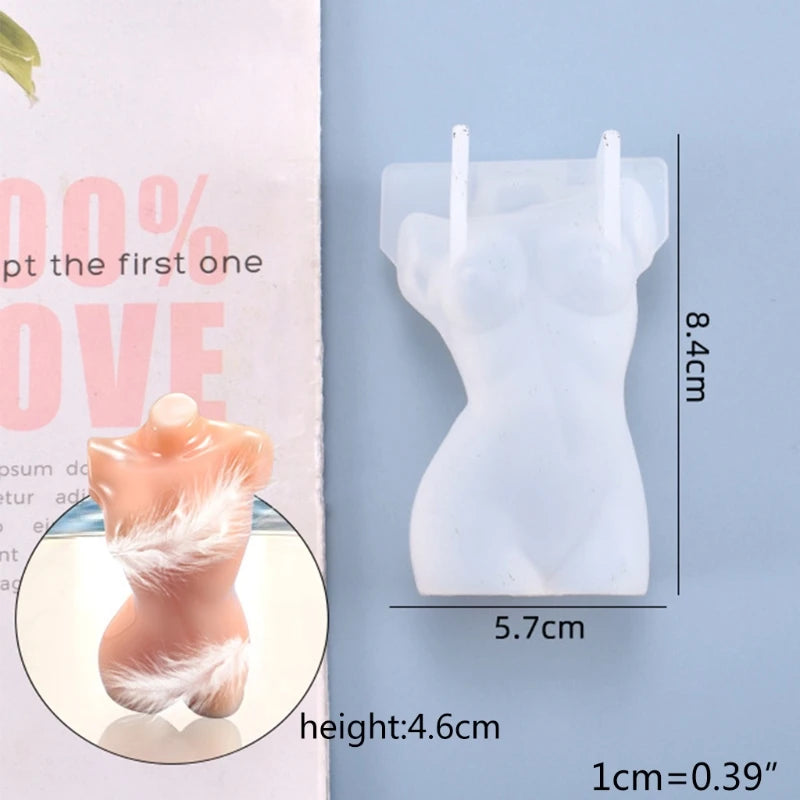 3D Body Shape Candle Crystal Epoxy Resin Mold DIY Crafts Decor