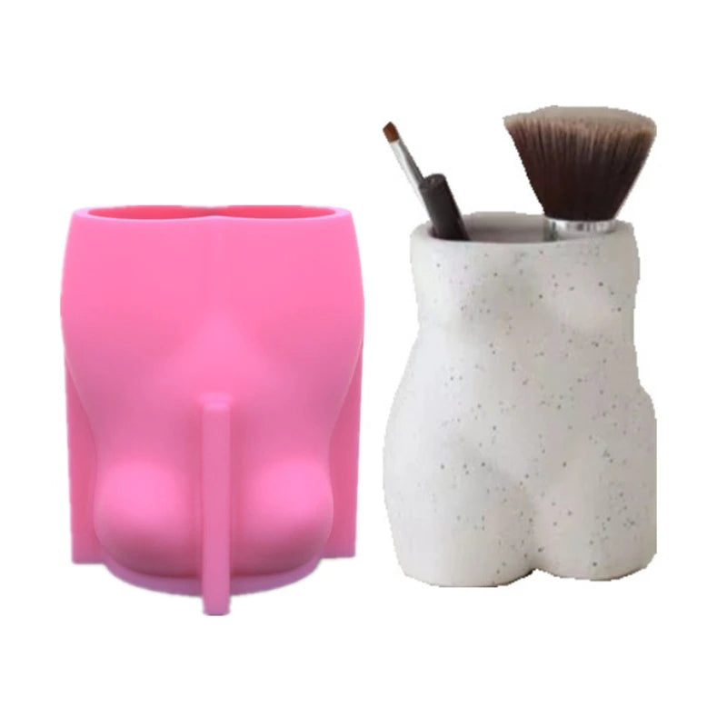 3D Women Body Flowerpot Epoxy Resin Mold Succulents Plant Pot Mold