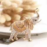 3D Elephant Key Holder Chains Enamel Crystal Bag Pendant Keyrings