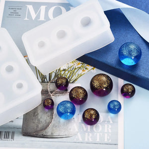 3D Ball Silicone Molds Epoxy Resin Starry Sky Sphere Mold Jewelry Making