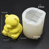 3D Bear Candle Mold Silicone Epoxy Molds Aromatherapy Plaster Resin Casting