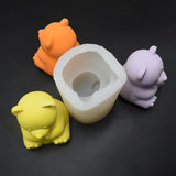 3D Bear Candle Mold Silicone Epoxy Molds Aromatherapy Plaster Resin Casting
