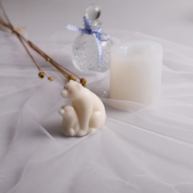 3D Bear Epoxy Resin Mold DIY Crafts Ornaments Candle Soap Silicone Mould