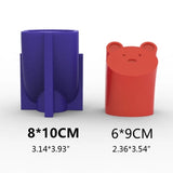 3D Bear Face Epoxy Resin Mold DIY Ornaments Casting Silicone Mould