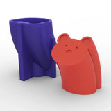 3D Bear Face Epoxy Resin Mold DIY Ornaments Casting Silicone Mould