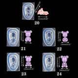 3D Bear Goldfish Nail Art Decorations Resin Mold DIY Jewelry Tools