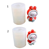 3D Bunny Candle Mold Silicone Candle for Candle Making DIY Crafts Resin Mold