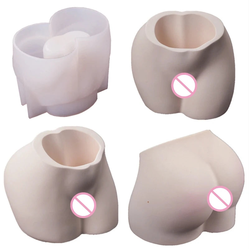 3D Butt Art Model Pen Holder Epoxy Resin Mold