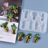 3D Cactus Keychains Crystal Epoxy Resin Mold Silicone Mould