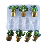3D Cactus Keychains Crystal Epoxy Resin Mold Silicone Mould