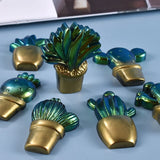 3D Cactus Keychains Crystal Epoxy Resin Mold Pendant Silicone Mould
