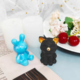 3D Candle Silicone Mold Cat Rabbit Mold for Candle Cake Chocolate