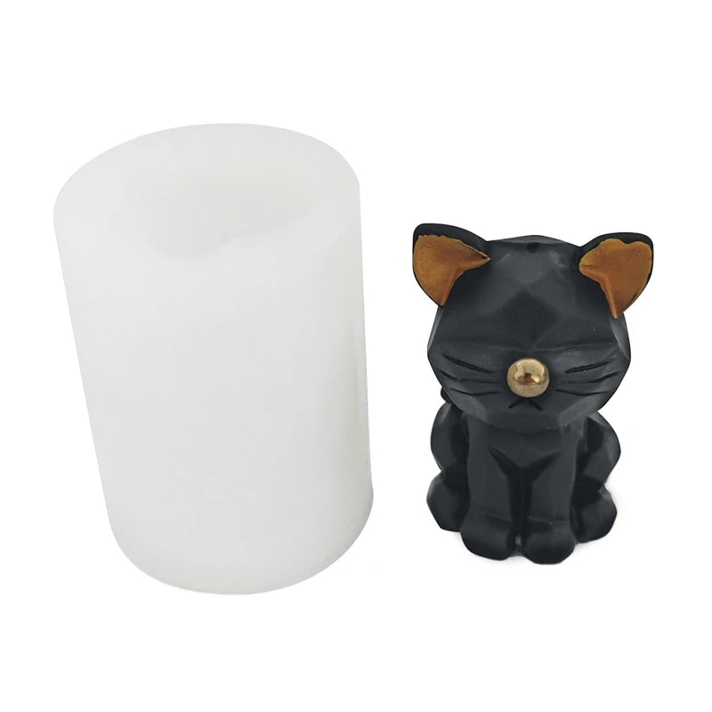 3D Cat Rabbit Candle Silicone Mold for DIY Crafts