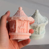 3D Carousel Silicone Candle Mold Amusement Park Style DIY Soap Resin Mould