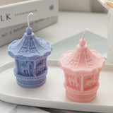 3D Carousel Silicone Candle Mold Amusement Park Style DIY Soap Resin Mould