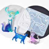 3D Cartoon Cat Brooch Crystal Epoxy Resin Mould Jewelry Silicone Mold DIY Craft