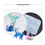 3D Cat Brooch Epoxy Resin Silicone Mold DIY Jewelry Art Craft Pendant