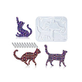 3D Cat Brooch Epoxy Resin Silicone Mold DIY Jewelry Art Craft Pendant