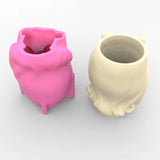 3D Cat-Ear Silicone Flower Pot Mold for Succulent Planter Resin DIY