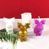 Christmas Reindeer Candle Mold - Elk Silicone Mold for Candle Making