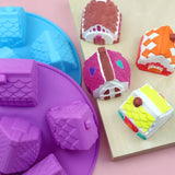 3D Christmas Small House Cake Epoxy Resin Mold Silicone Mould DIY Crafts