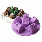 3D Christmas Small House Cake Epoxy Resin Mold Silicone Mould DIY Crafts