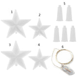 3D Christmas Tree Top Light Star Silicone Mold for Epoxy Resin DIY Crafts