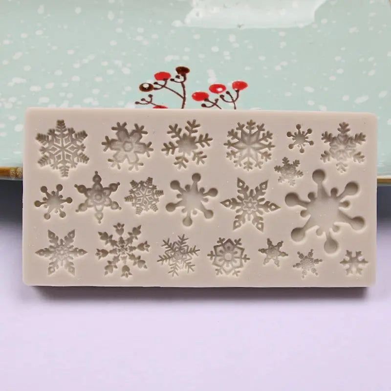 3D Christmas Snowflake Chocolate Silicone Mold