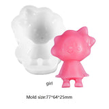 3D Clouds Boy and Girl Silicone Mold for Fondant Cake Decor