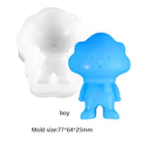3D Clouds Boy and Girl Silicone Mold for Fondant Cake Decor