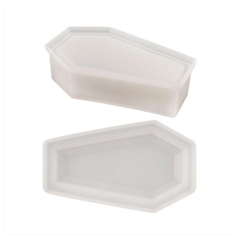 3D Coffin Shape Candle Silicone Mold DIY Storage Box Plaster Crafts Making