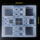 3D Conjoint Cube Shape Mirror Silicone Mold Epoxy Resin DIY Decoration Tools