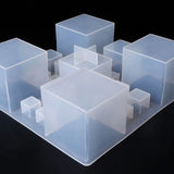 3D Conjoint Cube Shape Mirror Silicone Mold Epoxy Resin DIY Decoration Tools