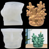3D Coral Candle Silicone Mold DIY Aromatherapy Candle Plaster Soap Mould