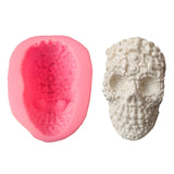 3D Silicone Mold DIY Decoration Soap Candle Resin Clay Skull Shape