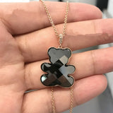 3D Crystal Teddy Bear Chain Necklace Jewelry Pendant Women Gift