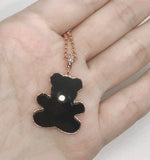3D Crystal Teddy Bear Chain Necklace Jewelry Pendant Women Gift