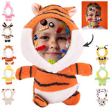 3D Funny Kids Adults Face Photo Doll Keychain Animal Toy Key Chain Pendant