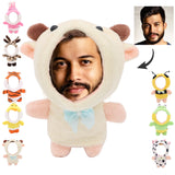 3D Funny Kids Adults Face Photo Doll Keychain Animal Toy Key Chain Pendant