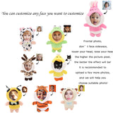 3D Funny Kids Adults Face Photo Doll Keychain Animal Toy Key Chain Pendant