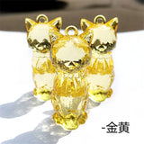 Colorful 3D Cat Chunky Necklace Pendants for Girls