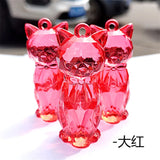 Colorful 3D Cat Chunky Necklace Pendants for Girls
