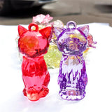 Colorful 3D Cat Chunky Necklace Pendants for Girls