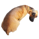 3D Bend Dog Printed Throw Pillow Lifelike Animal Funny Dog Head Cosplay Toy