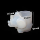 3D Elephant Flowerpot Concrete Silicone Molds for DIY Plaster Resin Mould