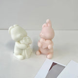 3D Rabbits Silicone Mold Easter Bunny Soap Epoxy Resin Clay Cake Mould