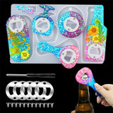 3D DIY Crystal Resin Silicone Mold Beer Wrench Corkscrew Bottle Opener Mold